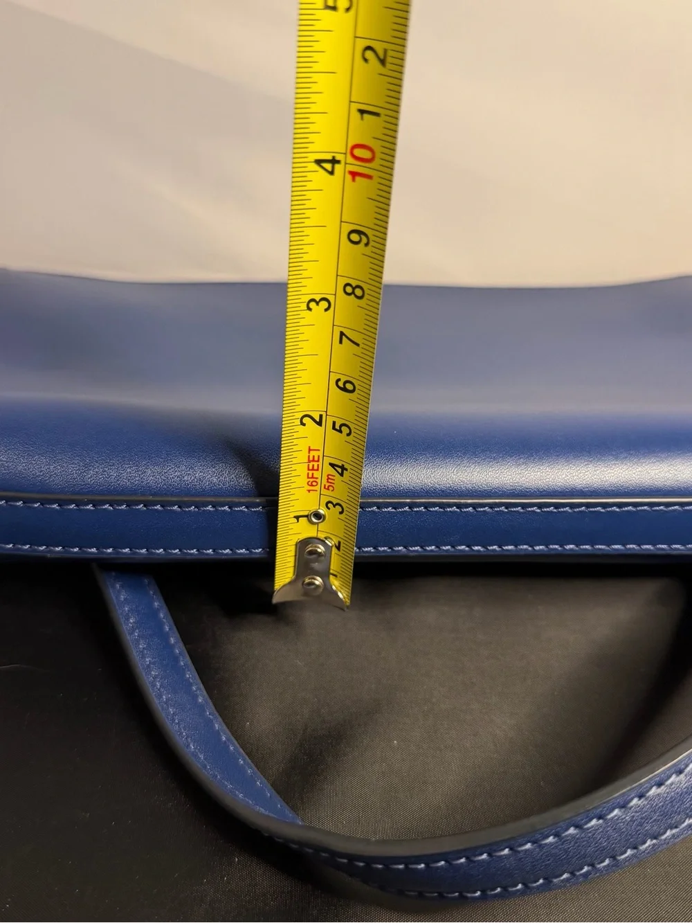 Kate Spade New York Blue Leather Bow Crossbody Shoulder Bag Zip Top Purse